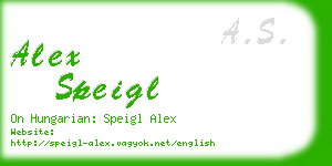 alex speigl business card